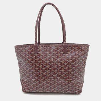 Goyard Burgundy PVC Leather Artois PM Tote Bag