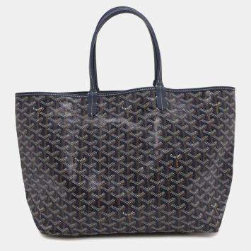 Goyard Blue Marine PVC Leather Saint Louis PM Tote Bag