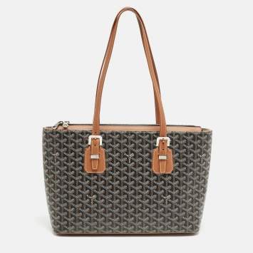 Goyard Brown/Black Goyardine Coated Canvas Okinawa GM Bag
