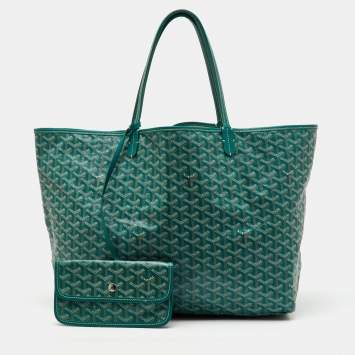 Goyard Green Goyardine Coated Canvas and Leather Saint Louis GM Tote