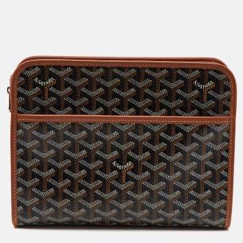 Goyard Black/Brown Goyardine Coated Canvas and Leather Jouvence MM Toiletry Pouch