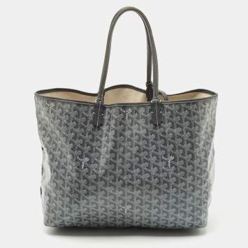Pre Owned Goyard Grey Goyardine Coated Canvas Saint Louis PM Tote
