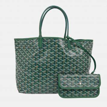 Goyard St.Louis Green Goyardine PM Tote Bag