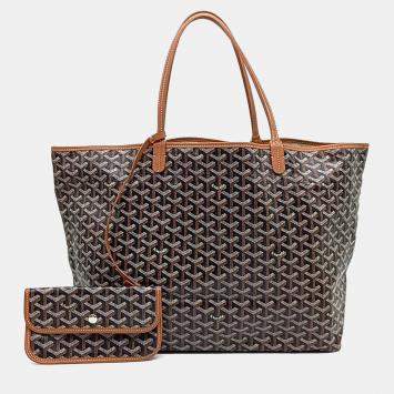 Goyard Black Brown PVC Saint Louis GM bag