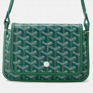 Goyard Plume Pouch Wallet Green plume Leather Pvc