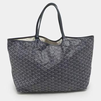 Goyard Blue Goyardine Canvas St. Louis GM Bag