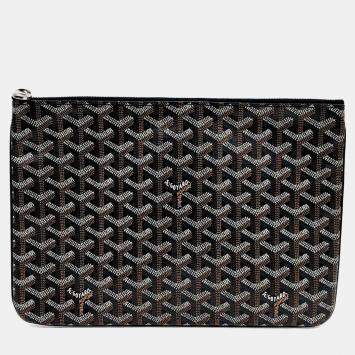 Goyard Black/Brown Coated Canvas Sena MM Bag