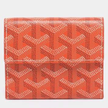 Goyard Orange Goyardine Coated Canvas and Leather Marigny Wallet
