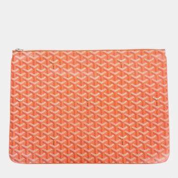 Goyard Orange Coated Canvas Senna GM Bag