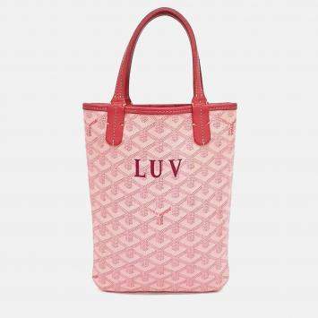 Pre Owned Goyard Pink PVC Goyard Macage Poitiers