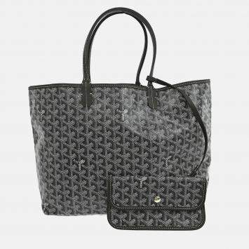 Pre Owned Goyard Gray Saint Louis PM Tote Bag