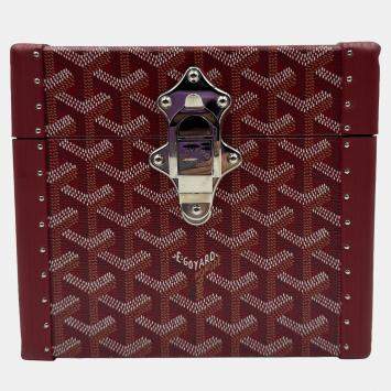 Pre Owned GOYARD PAPILON red jewllery truck with mirror