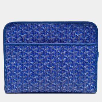 Pre Owned Goyard Blue Leather Juvance GM