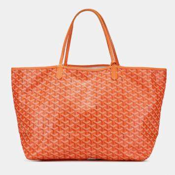 Pre Owned Goyard Orange Goyardine Saint Louis GM