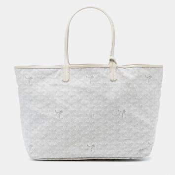 Pre Owned Goyard White Goyardine Saint Louis PM