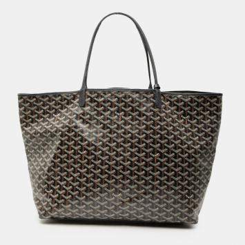 Pre Owned Goyard Black Goyardine Saint Louis GM