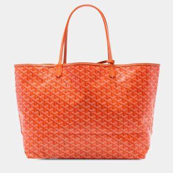 Pre Owned Goyard Orange Goyardine Saint Louis GM