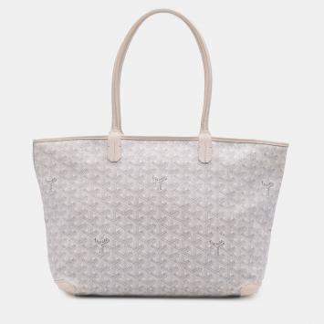 Pre Owned Goyard White Goyardine Artois PM