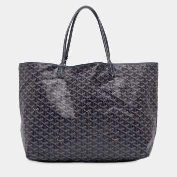 Pre Owned Goyard Blue Goyardine Saint Louis GM