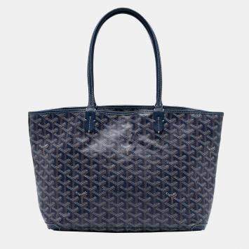 Pre Owned Goyard Blue Goyardine Artois PM