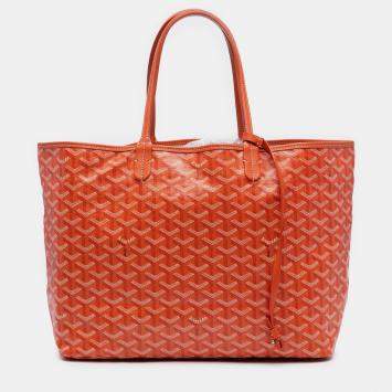 Pre Owned Goyard Orange Goyardine Saint Louis PM