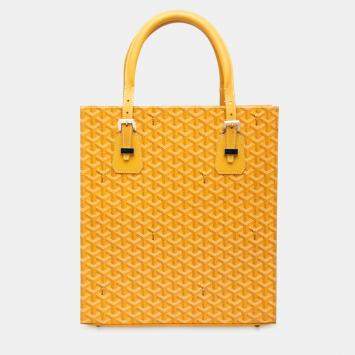Pre Owned Goyard Yellow Goyardine Comores Tote GM