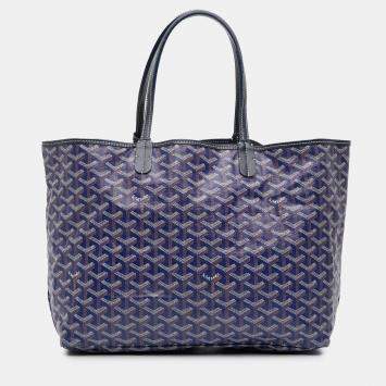 Pre Owned Goyard Blue Goyardine Saint Louis PM