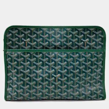 Pre Owned Goyard Green PVC Juvance GM