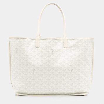 مملوكة مسبقًا Goyard White Goyardine Saint Louis PM