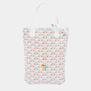 Pre Owned Goyard White Goyardine Poitiers Claire Voie