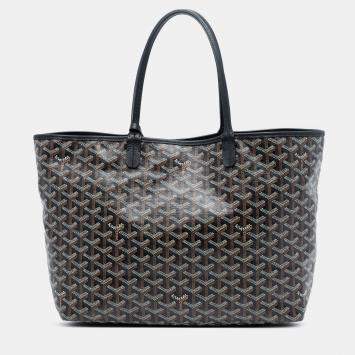 مملوكة مسبقًا Goyard Black Goyardine Saint Louis PM