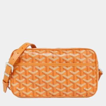 Pre Owned Goyard Ama Capvert Orange Coated Canvas Shoulder Bag