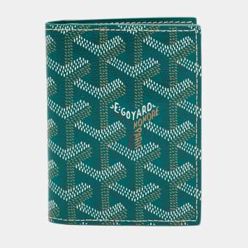 مملوكة مسبقًا Goyard Saint Marc Green Goyardine Coated Canvas Card Holder  