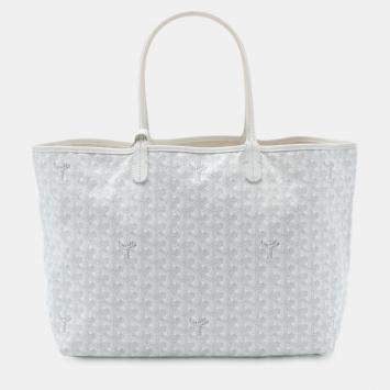 Pre Owned Goyard White Goyardine Saint Louis PM