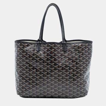 Pre Owned Goyard Black Goyardine Saint Louis PM