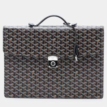 Pre Owned Goyard Black Goyardine Serviette Chypre