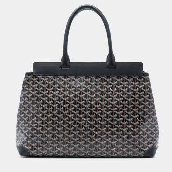 Pre Owned Goyard Black Goyardine Bellechasse MM