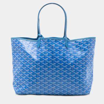 Pre Owned Goyard Blue Goyardine Saint Louis PM