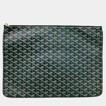 Pre Owned Goyard Black Brown PVC Senna GM