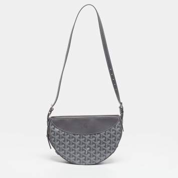 مملوكة مسبقًا Goyard Hirondelle Grey Goyardine Coated Canvas and Leather Shoulder Bag
