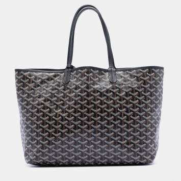 Pre Owned Goyard Black Goyardine Saint Louis GM