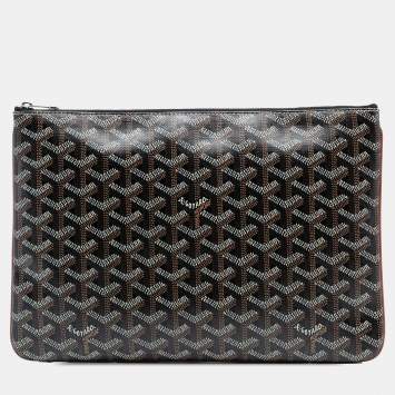 مملوكة مسبقًا Goyard Black Goyardine Senat MM