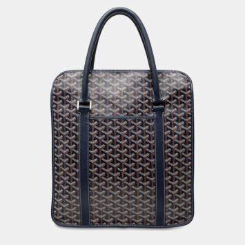 مملوكة مسبقًا Goyard Burgundy Tote Bag Navy Leather