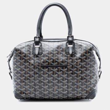Pre Owned Goyard Black Goyardine Boeing 30