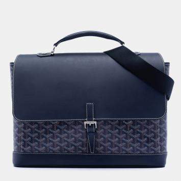 Pre Owned Goyard Blue Goyardine Citadin PM