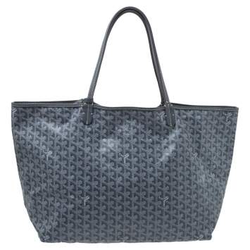 Goyard Grey/White Goyardine Coated Canvas St. Louis GM Tote