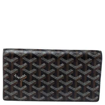 Goyard Black Goyardine Coated Canvas and Leather Richelieu Wallet