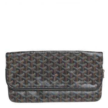 Goyard Black Goyardine Coated Canvas Sainte Marie Clutch