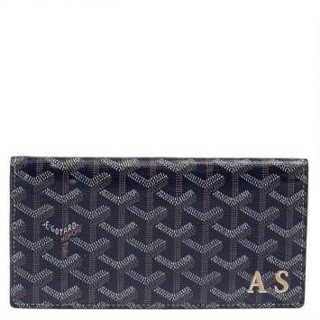 Goyard Navy Blue Coated Canvas Richelieu Wallet