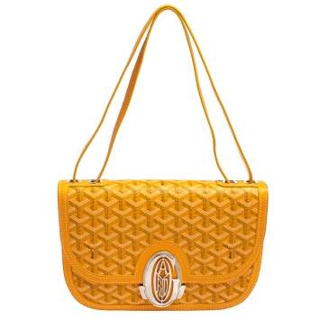 Pre Owned Goyard Mustard Goyardine Coated Canvas 223 PM Shoulder Bag